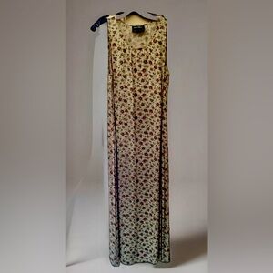 Vintage Carole Little Street Wear Sleeveless Floral Print Maxi Dress